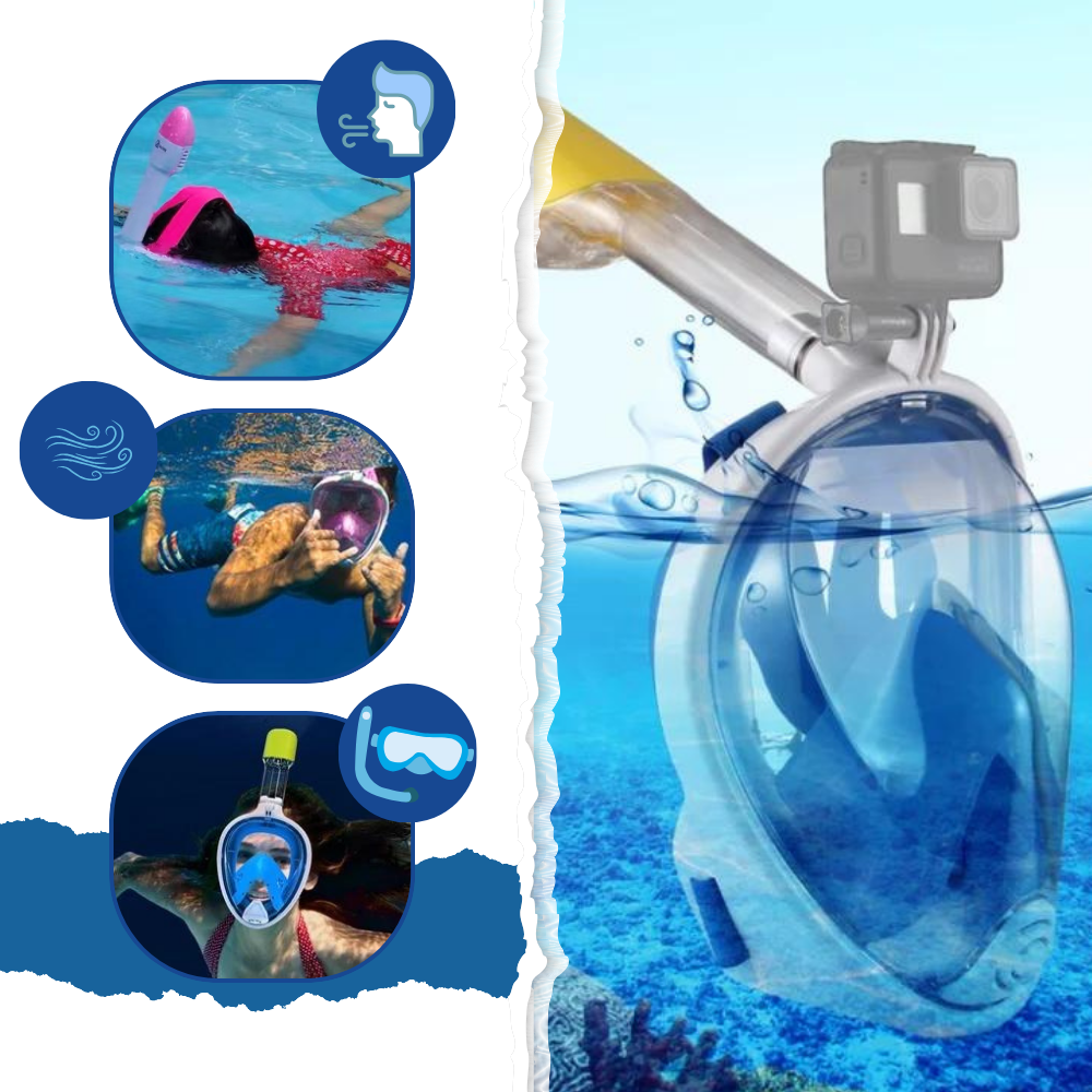 180° Panoramic View Snorkel Mask