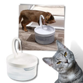 Auto water fountain for cat with LED light