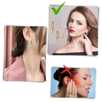 Boucles d'oreilles doré/ argenté en courbe croisée