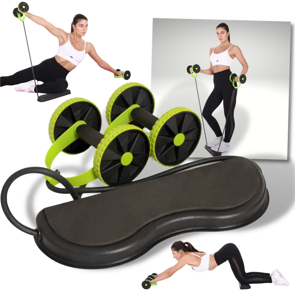 Abdominal Rollers with Resistance Bands