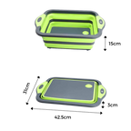 Collapsible Cutting Board with Basket