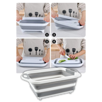 Collapsible Cutting Board with Basket