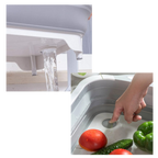 Collapsible Cutting Board with Basket