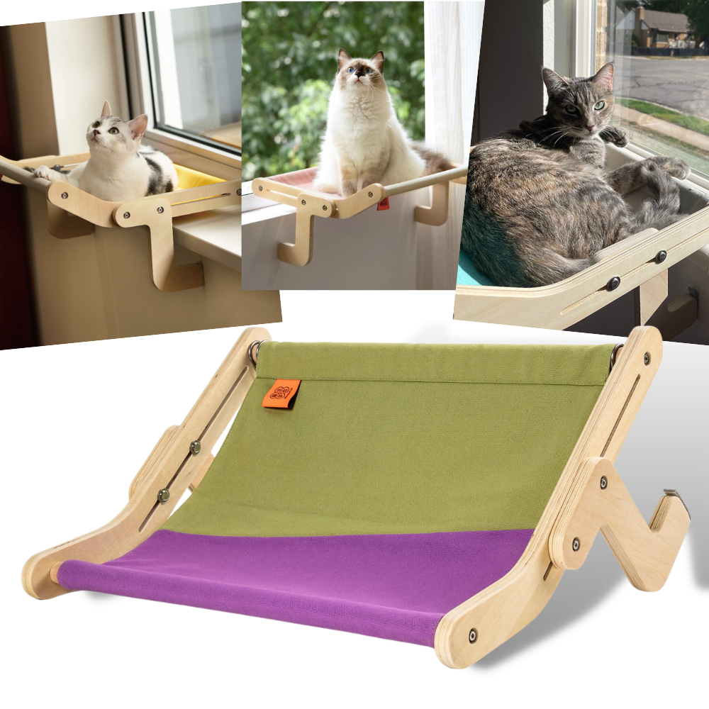Wooden Window Perch for Cats