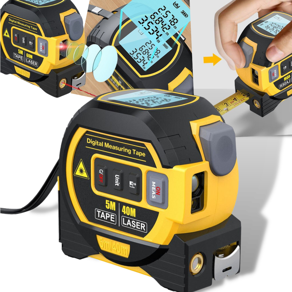 3-in-1 Laser Tape Measure
