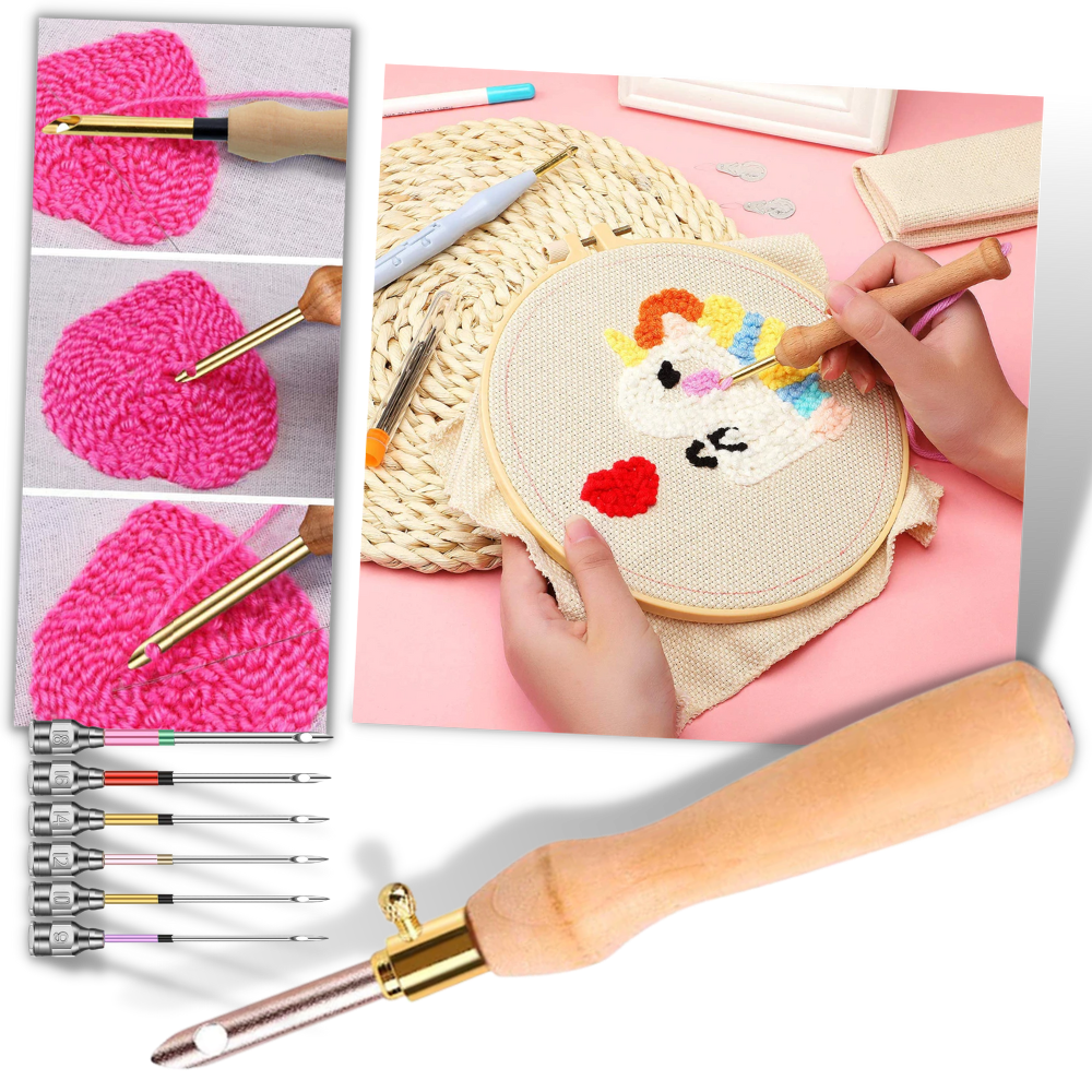 Embroidery Punch Needle Tool Kit