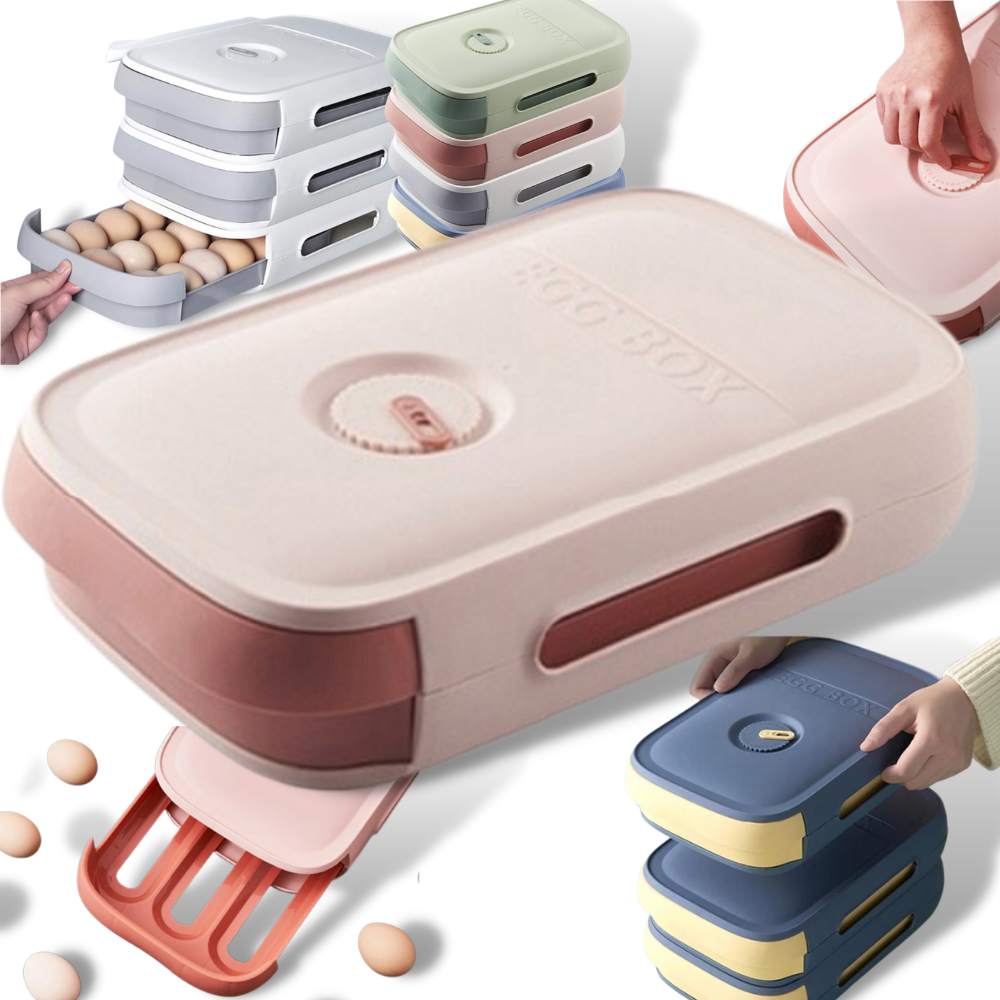 Boîte de rangement d'œufs à tiroir