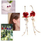 Rose Tassel Earrings