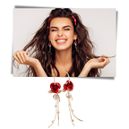 Rose Tassel Earrings