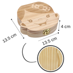 Boîte à dents de bébé en bois