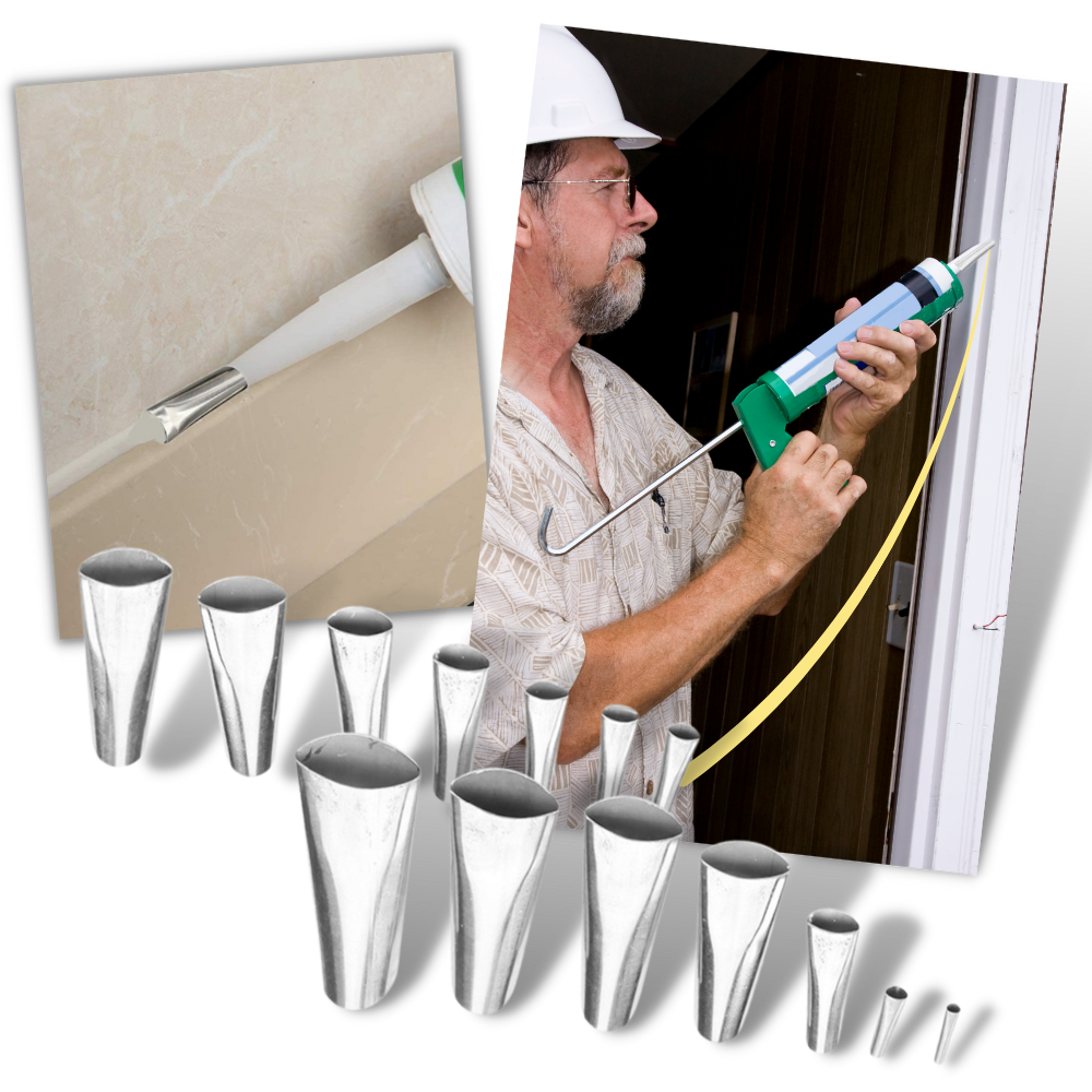 Stainless Steel Caulking Nozzle Set
