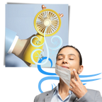 Mini USB Fan with Phone holder