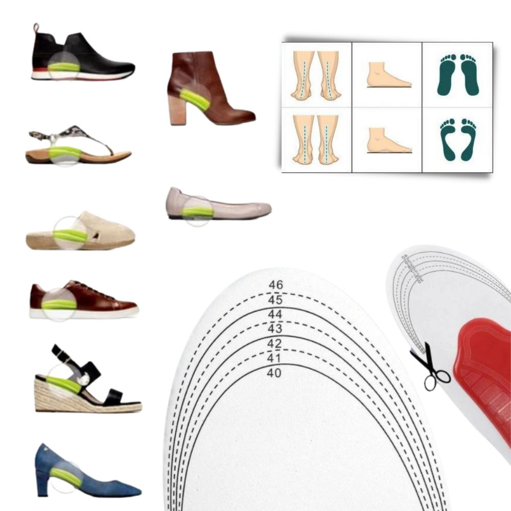 1 Pair of Firm Arch Support Insoles for Flat Feet