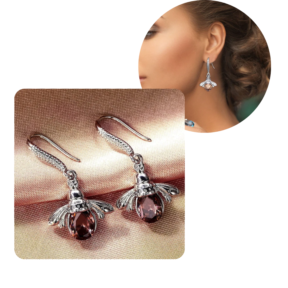 Boucles d'oreilles en forme d'abeille