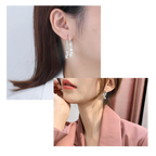 Boucles d'oreilles doré/ argenté en courbe croisée