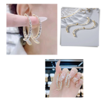 Boucles d'oreilles doré/ argenté en courbe croisée