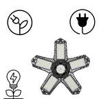 Garage Light with 5 Foldable Panels