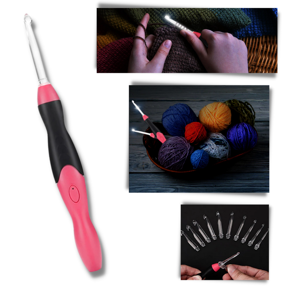 Set of Ergonomic LED Crochet Hooks