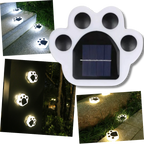 Solar-Powered Paw Print Pathway Light