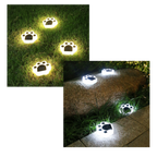 Solar-Powered Paw Print Pathway Light