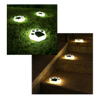 Solar-Powered Paw Print Pathway Light