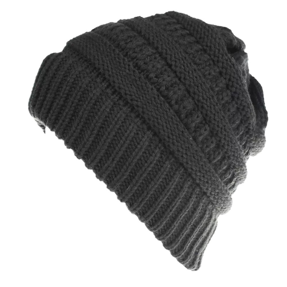 Bonnet à trou pour queue de cheval et chignon