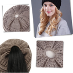 Bonnet à trou pour queue de cheval et chignon