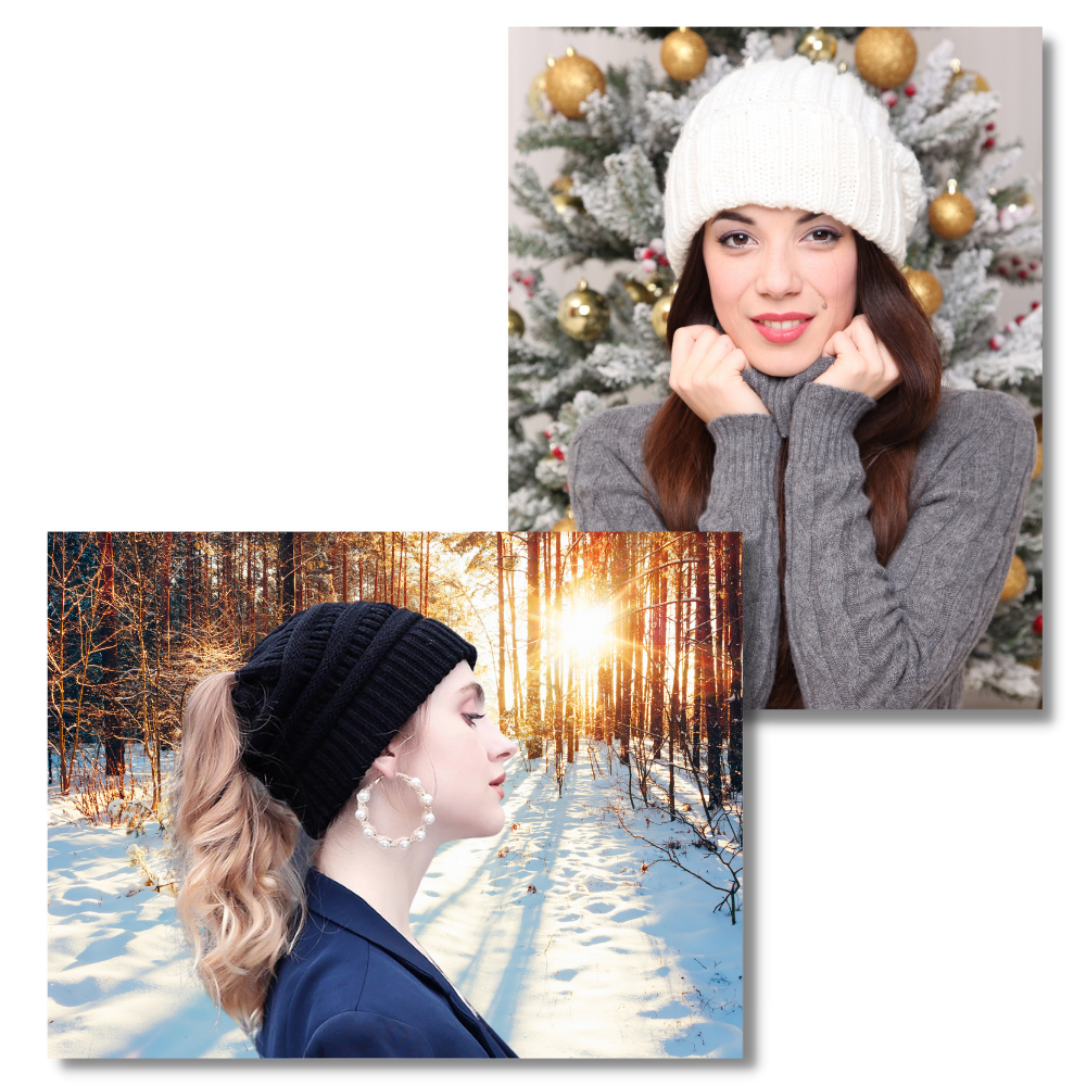 Bonnet à trou pour queue de cheval et chignon