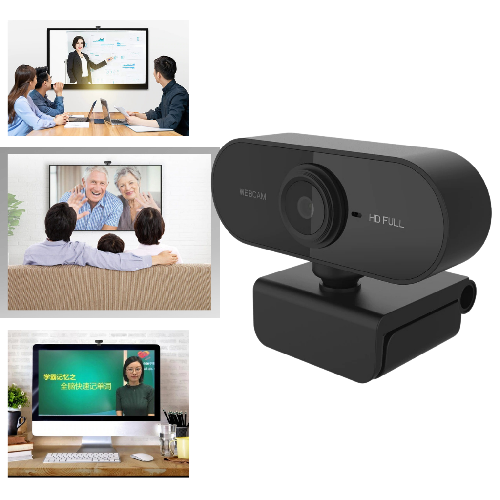 Rotating 1080p HD USB Webcam with Microphone