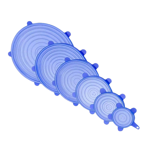 6 couvercles extensibles en silicone