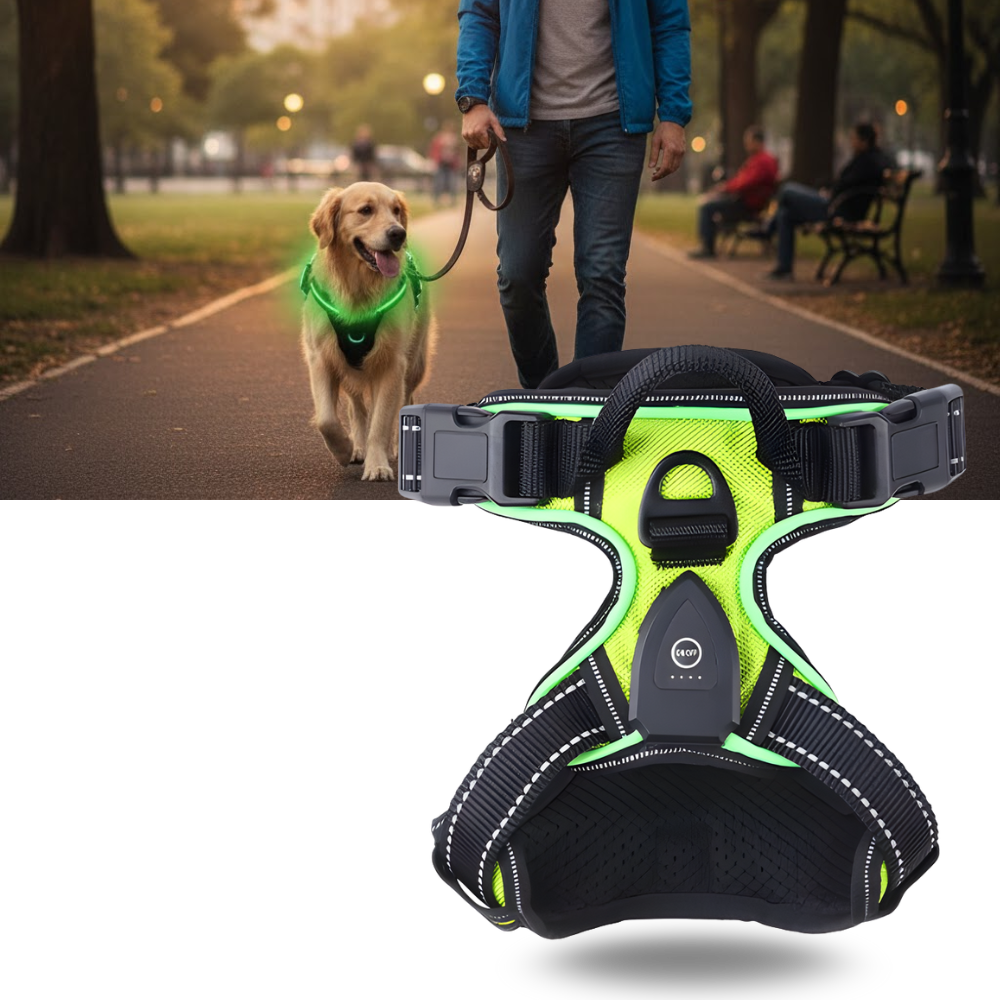 Blink LED Light Dog Harness