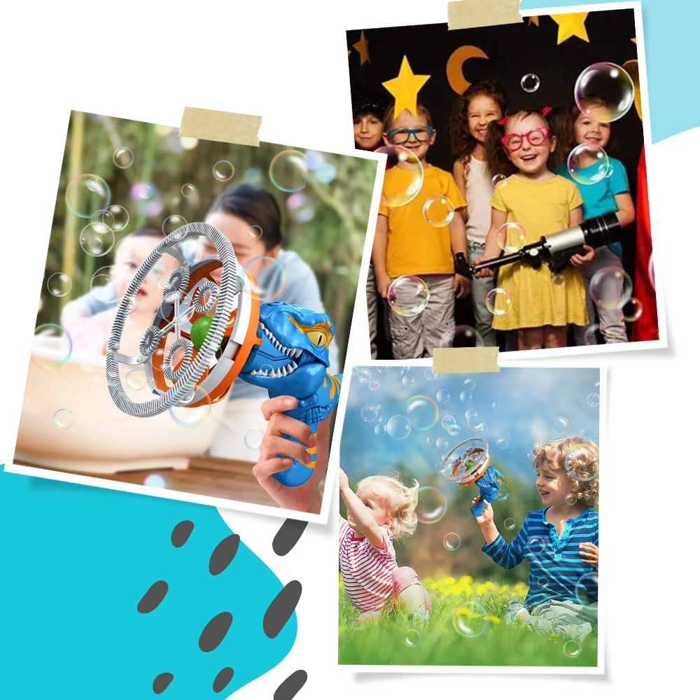 Colorful Dinosaur Bubble Machine