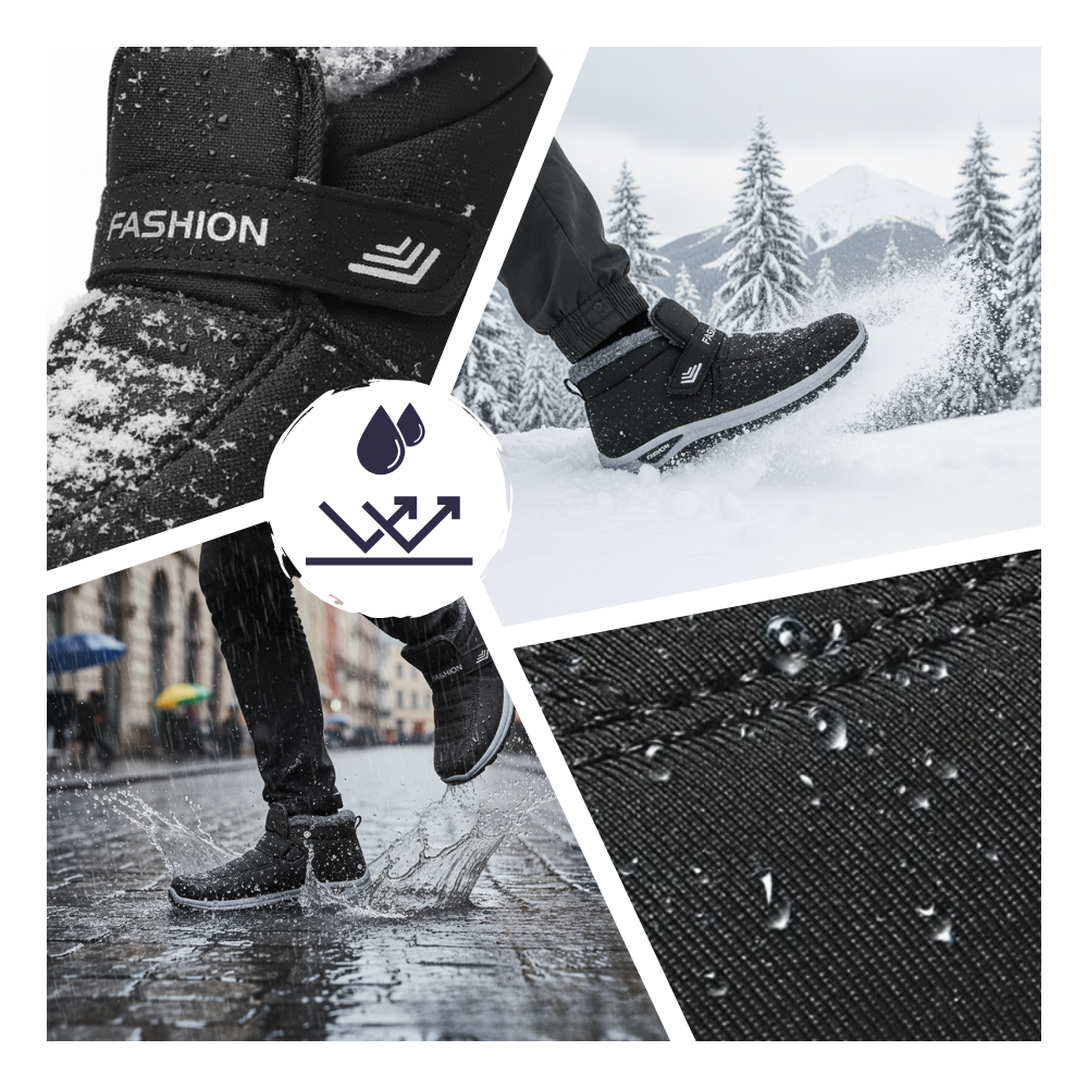 Bottines d'hiver rembourrées à isolation thermique