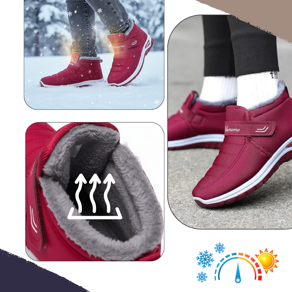 Bottines d'hiver rembourrées à isolation thermique