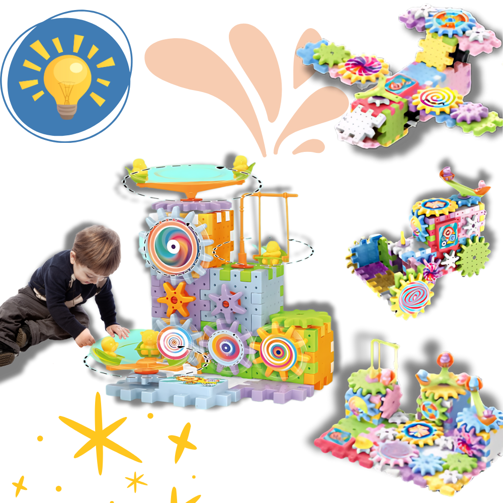 Dual Operation Educational Gear Building Blocks