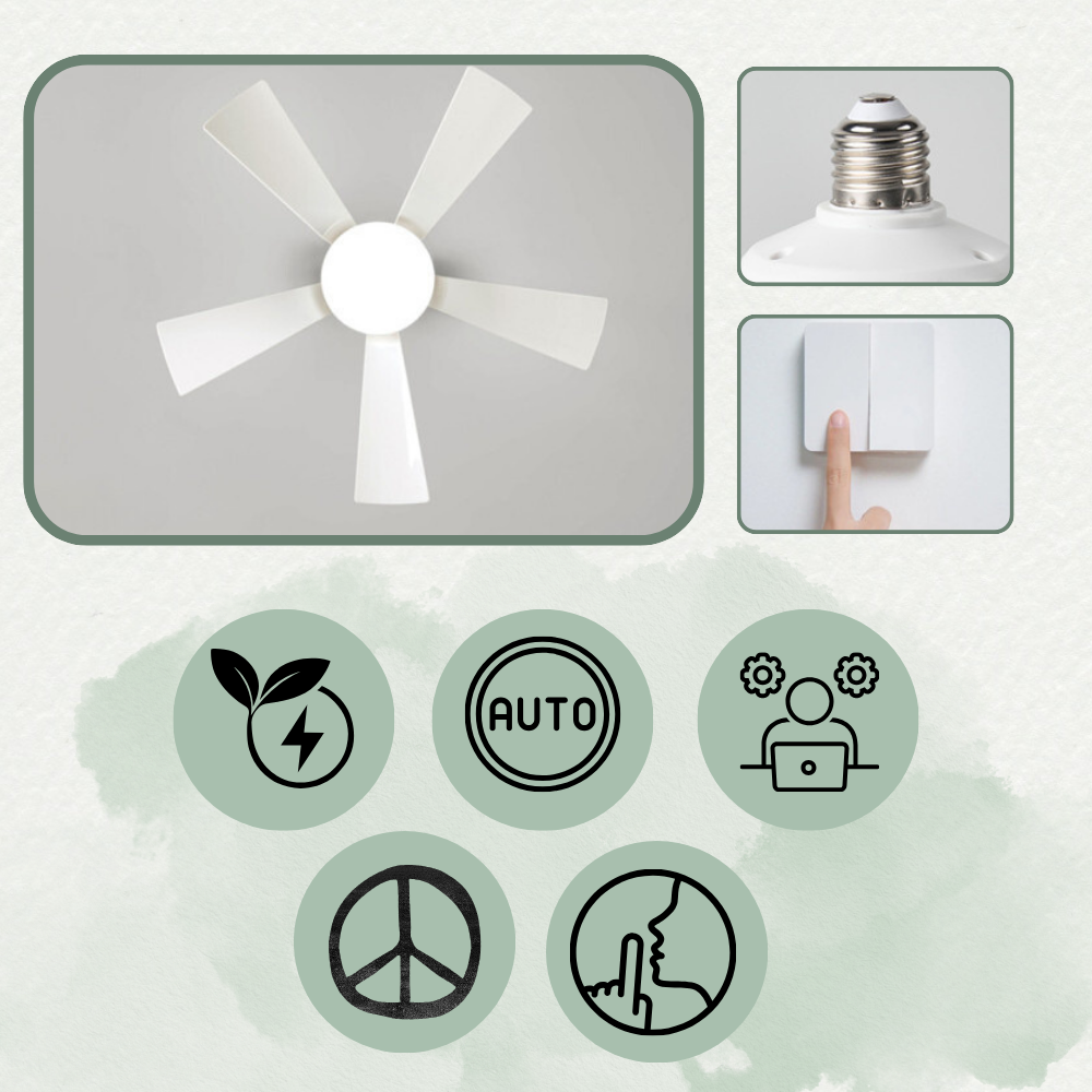 E27 Socket Fan Light