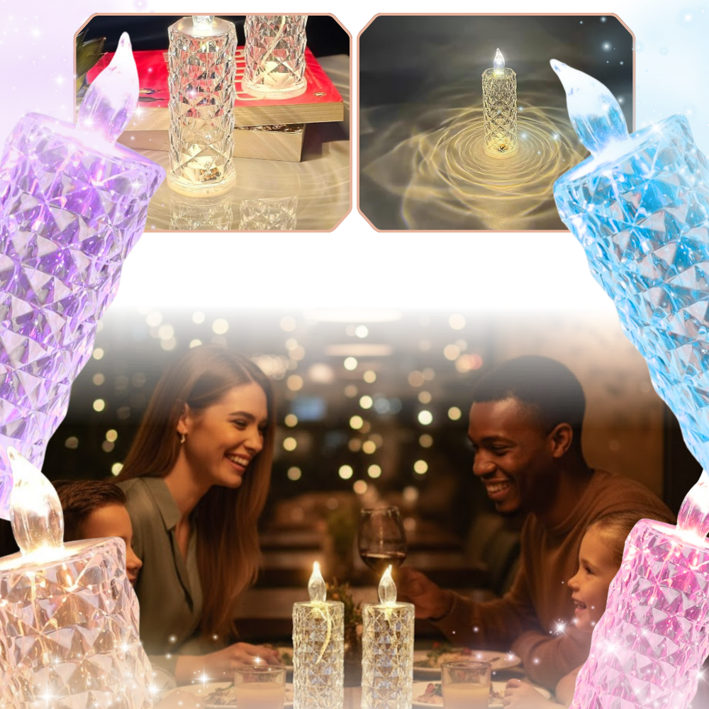 Bougie décorative LED sans flamme en cristal