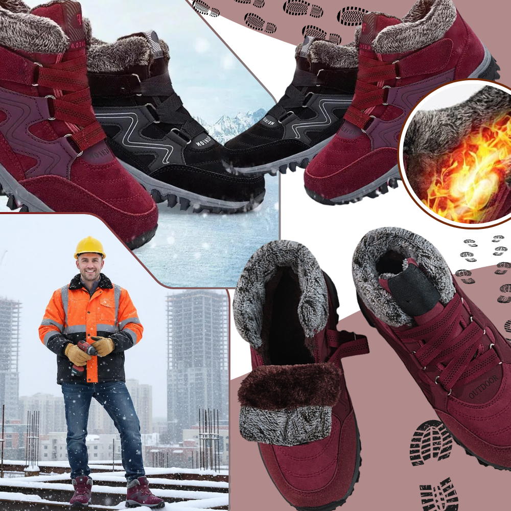 Bottines d'hiver chaudes doublées en polaire