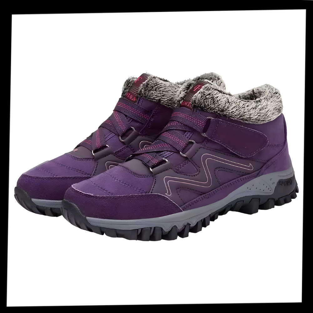 Bottines d'hiver chaudes doublées en polaire