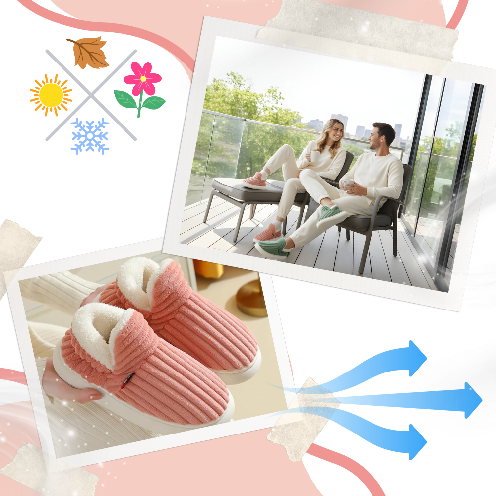 Fluffy Plush House Slip-On