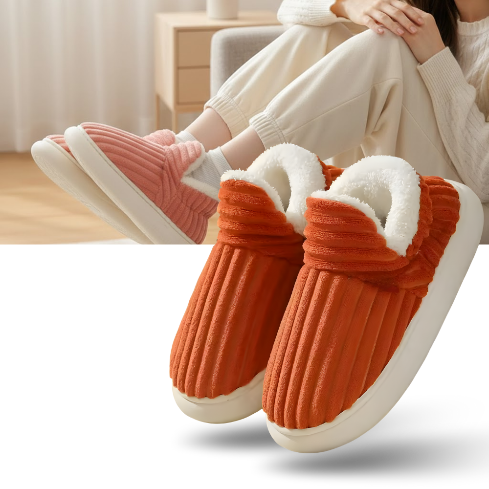 Fluffy Plush House Slip-On