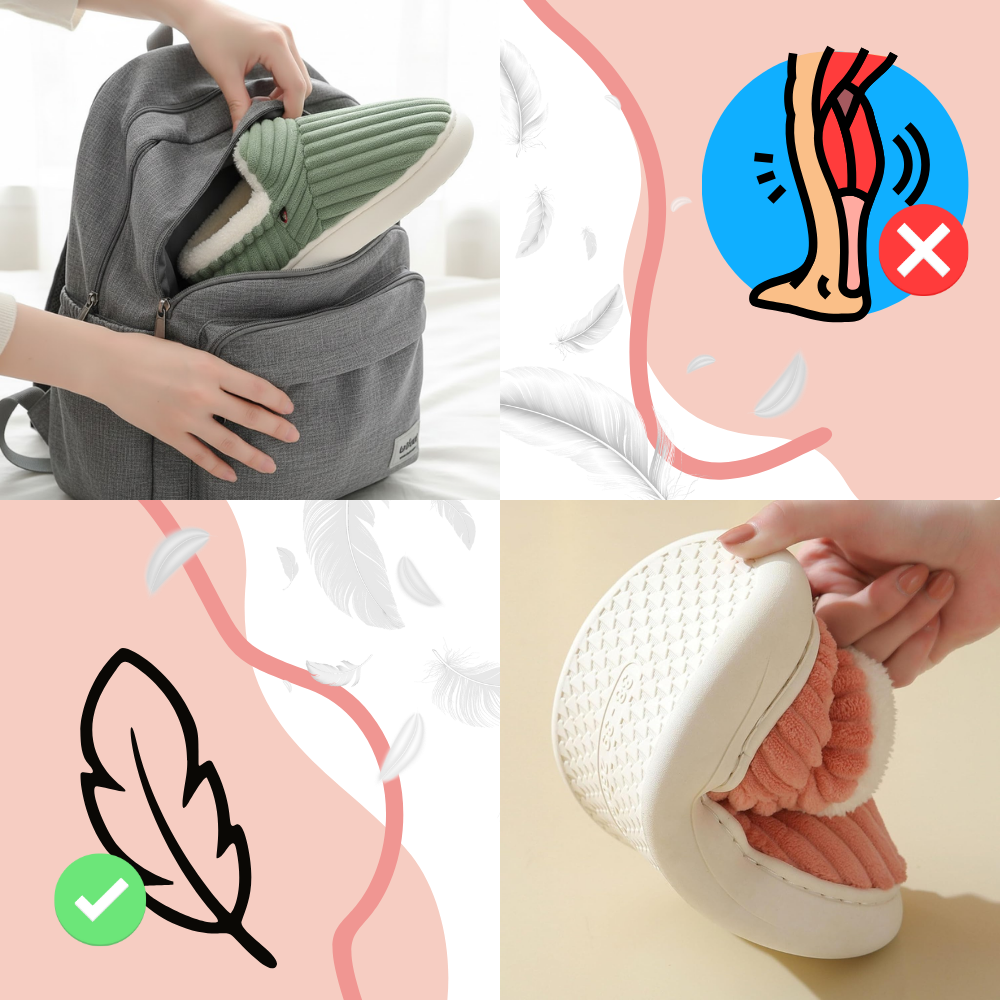 Fluffy Plush House Slip-On