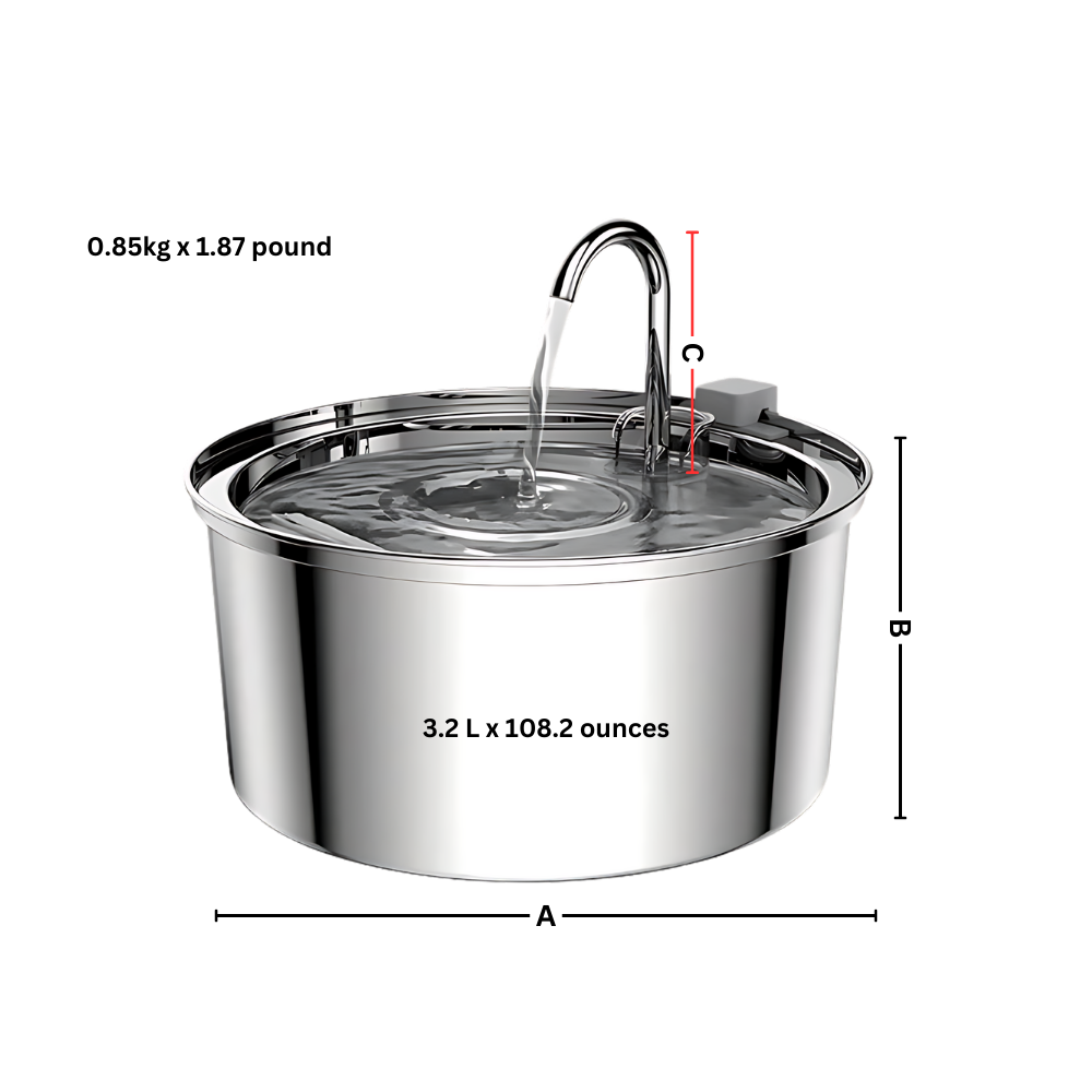 Fontaine pour chats à grande capacité