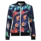 Long Sleeve Flower Bomber Jacket