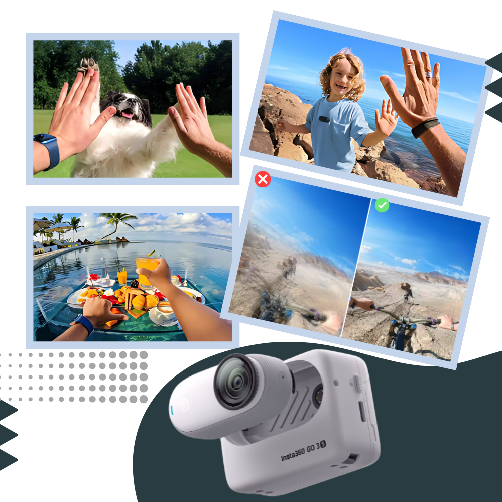 Magnetic Mounting Insta 360 hands Free Camera