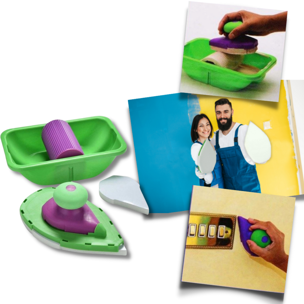 Paint Edger Set 4pcs Sponge Point and Decorative