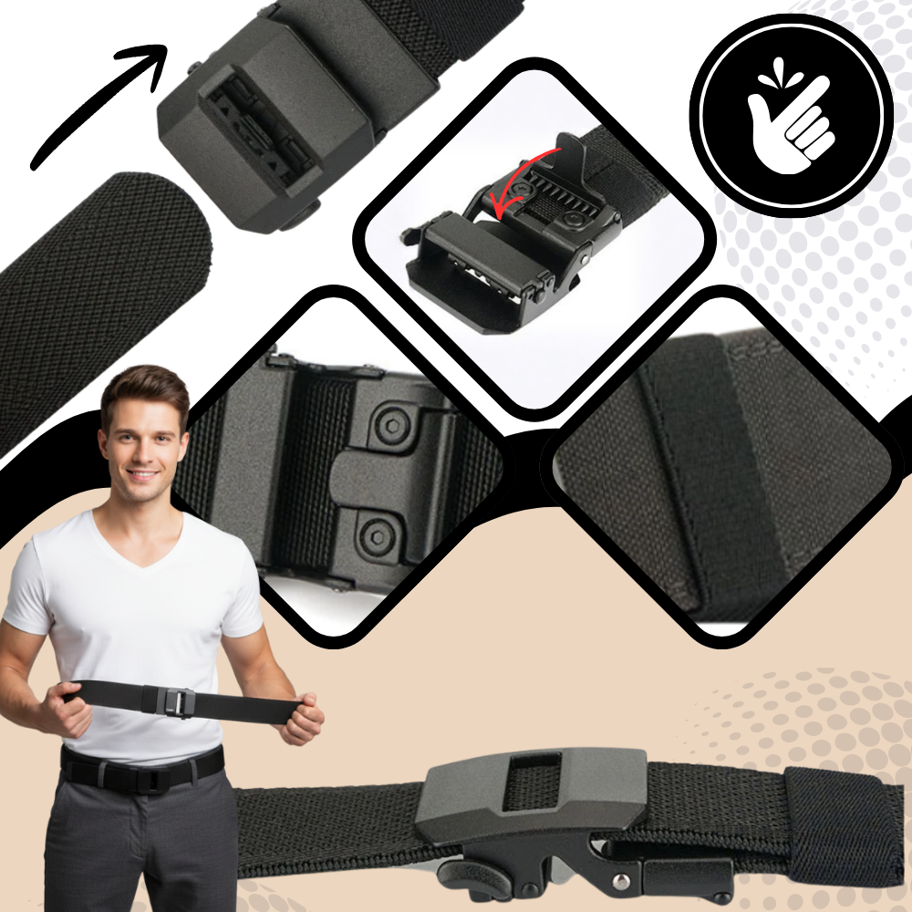 Ratchet Buckle Nylon Belt