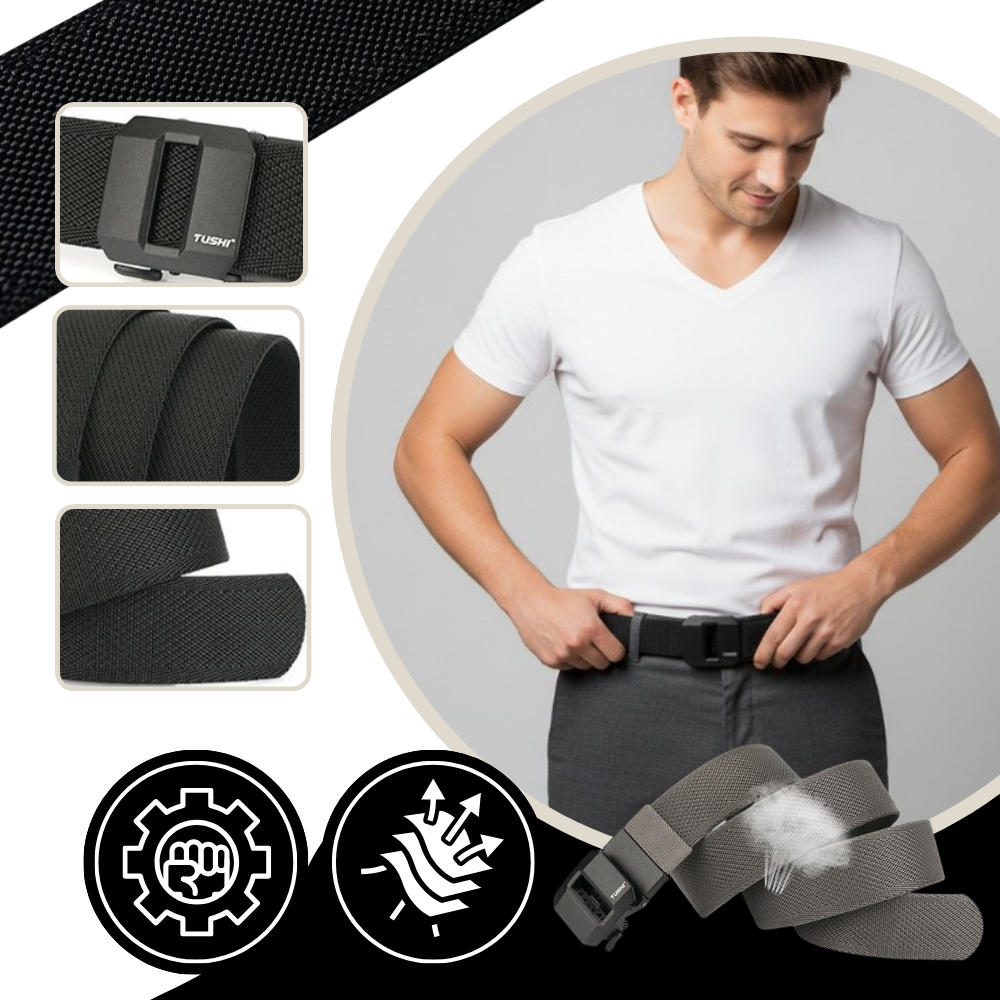 Ratchet Buckle Nylon Belt