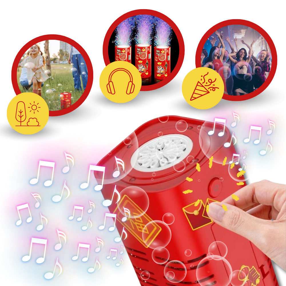 Rechargeable Firework Bubble Machine