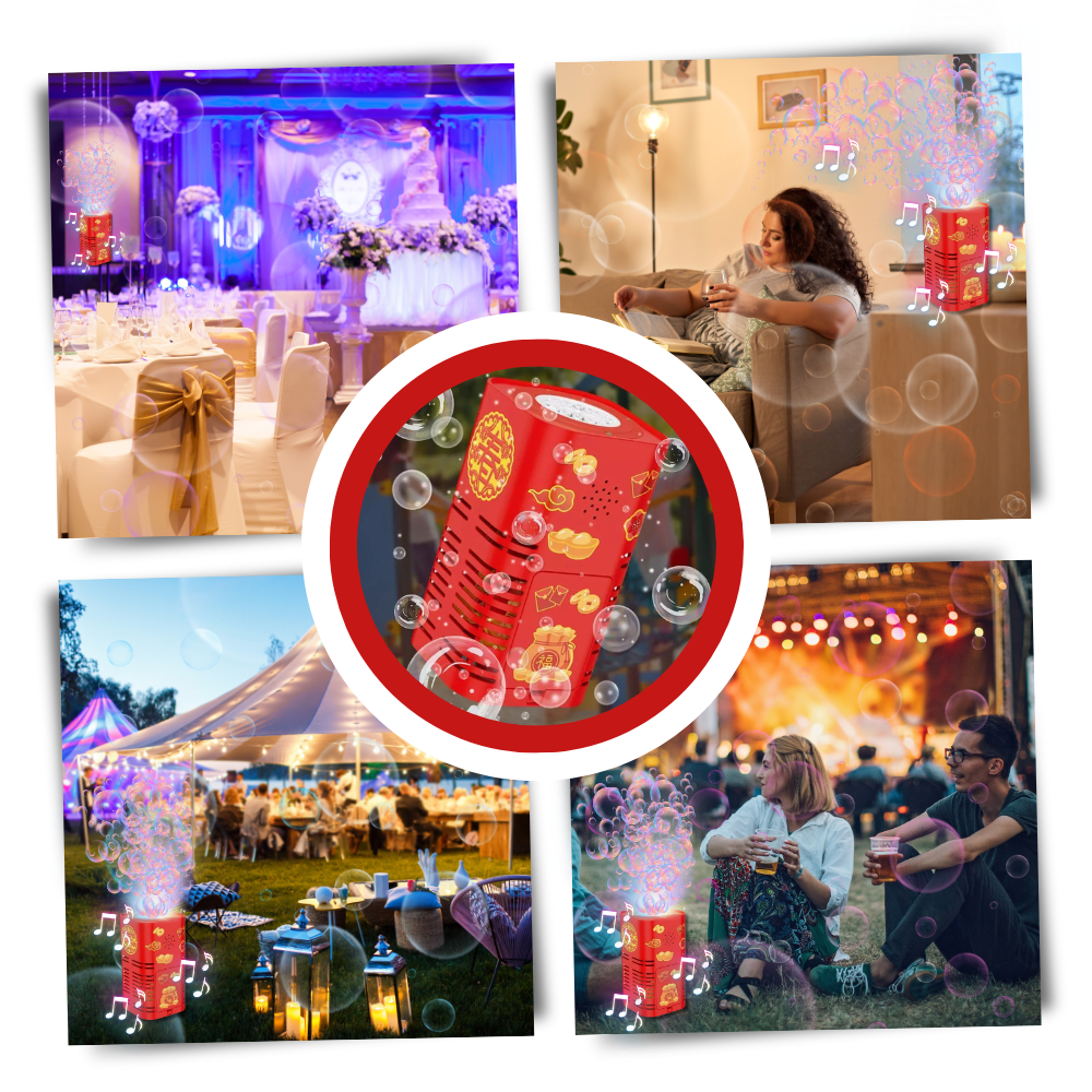 Rechargeable Firework Bubble Machine